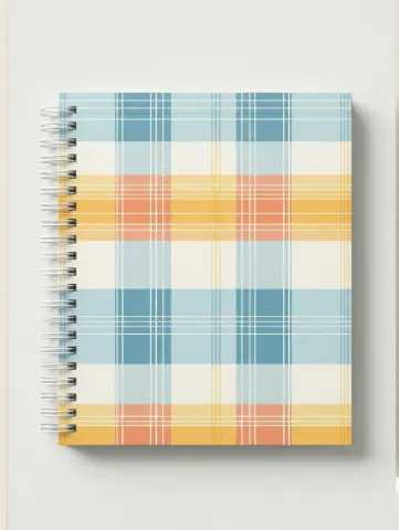Pastel Plaid Notebook