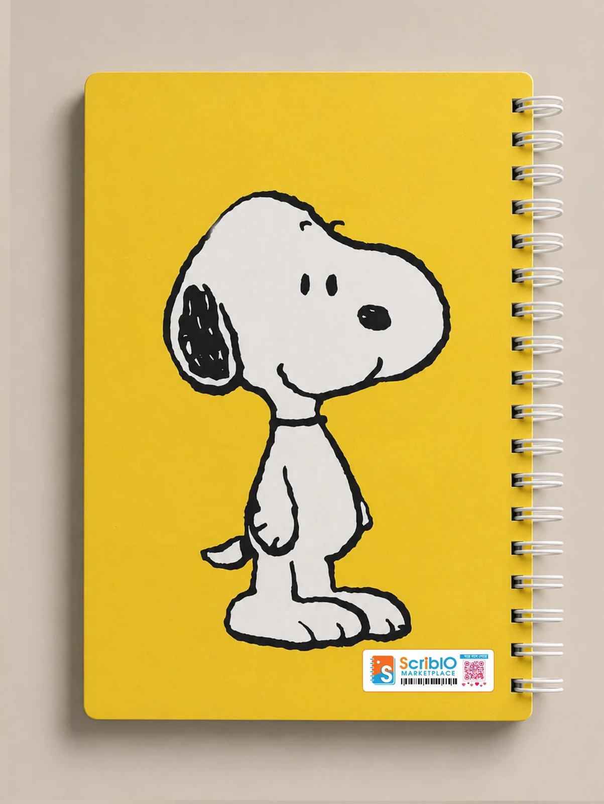 Snoopy "The Perfect Friend" Spiral Notebook – Cute Yellow thumbnail 2